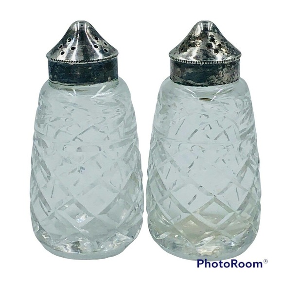 Signed Waterford Crystal Glandore EPNS Plated Salt and Pepper Shakers - Picture 1 of 12